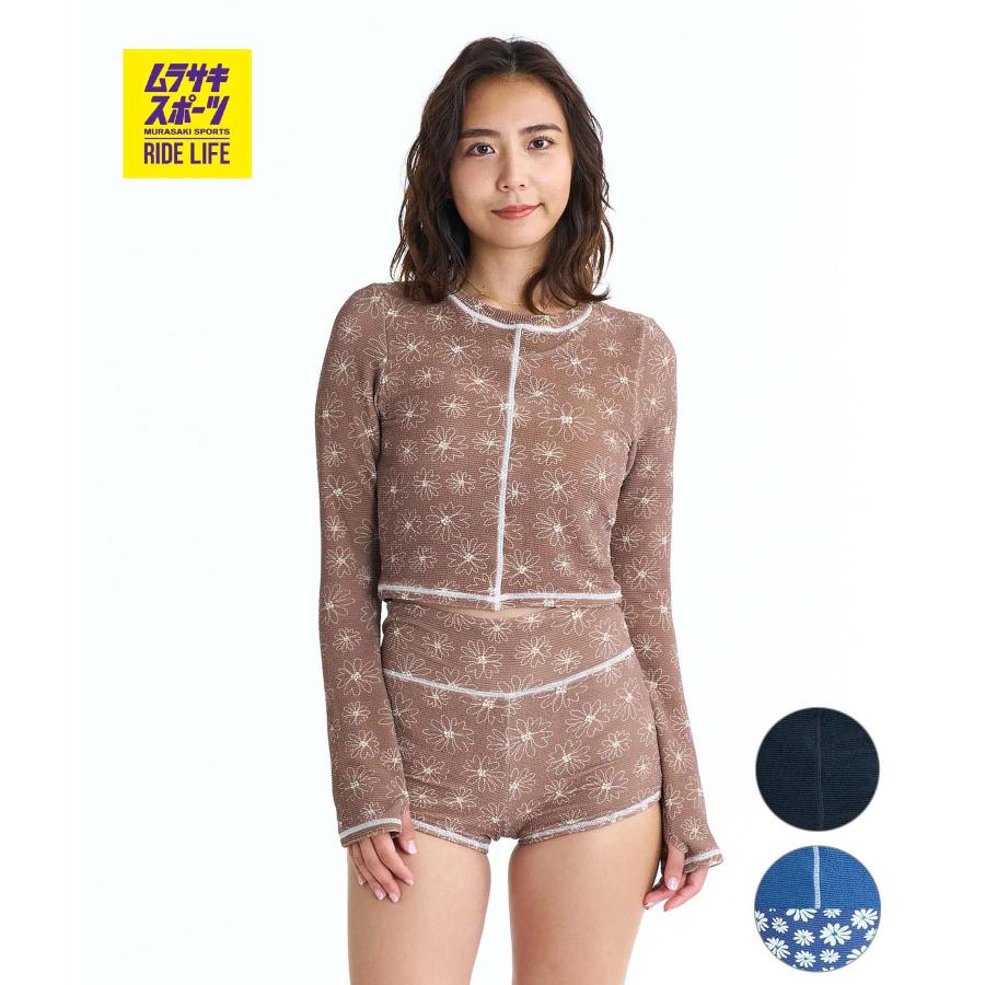 ROXY（ロキシー） 水着 セット レディース 長袖 配色ステッチ CALM