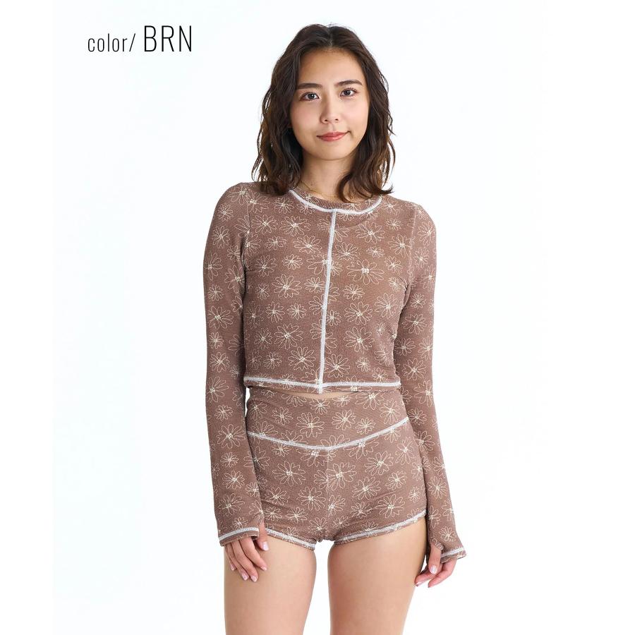 ROXY（ロキシー） 水着 セット レディース 長袖 配色ステッチ CALM