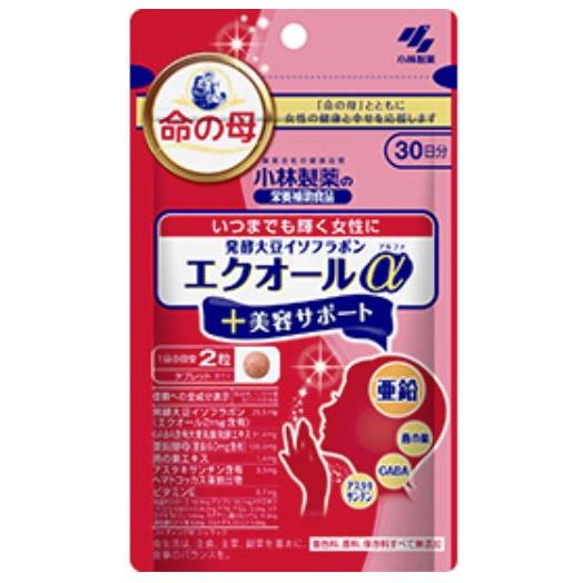 小林製薬の栄養補助食品 発酵大豆イソフラボン エクオールα +