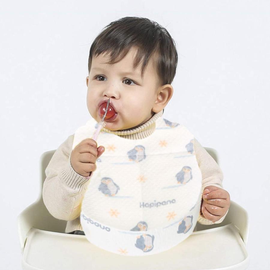 Hapipana 使い捨てよだれかけ ベビー エプロン スタイ 前掛け キッズ お食事エプロン 子供 食事 男の子 女の子 赤ちゃん 3重防 Rainbowbookclub Org