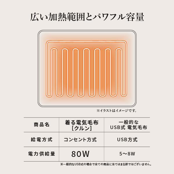 電気毛布 ブランケット 北欧 とろけるフランネル 着る電気毛布 curun