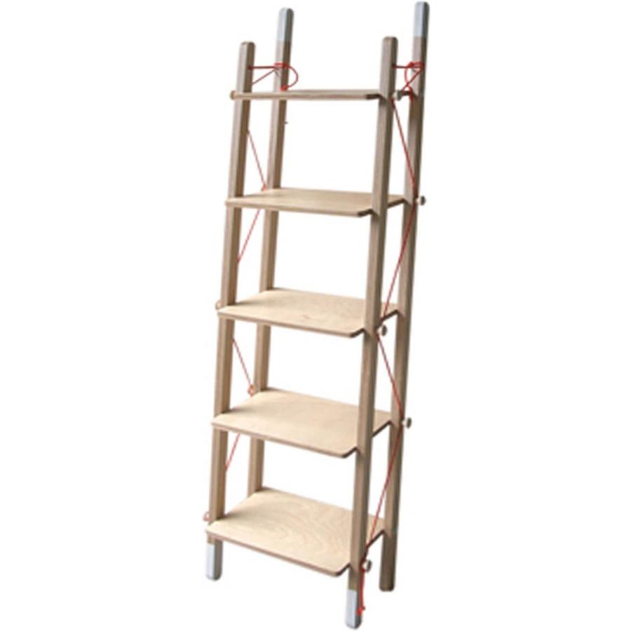 ラダーラック LADDER RACK - Single シングル abode アボード デザイナー 松尾直哉 折りたたみ リビングラッ ク 本 雑誌 収納 棚跳ね上げ 日本製の画像