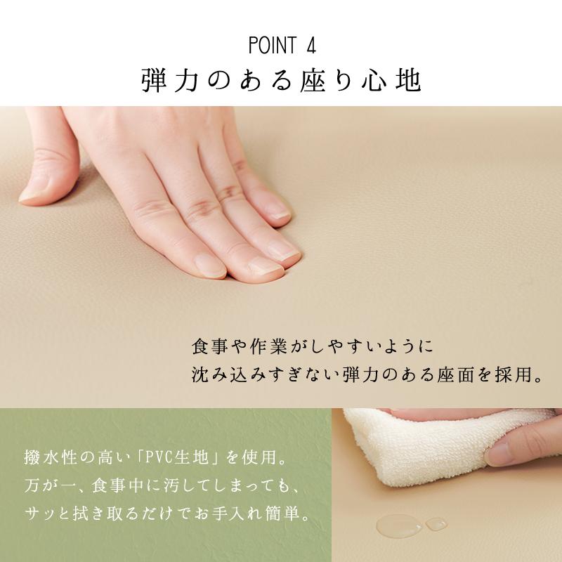 こたつチェア ダイニングチェア 360度 回転式 こたつ 対応 キャスター付 暖気抜け防止 肘置き アームチェア PVC 合成皮革 ブラウン_13