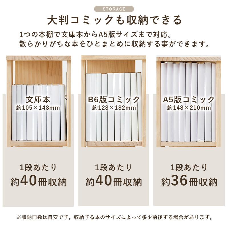 HAGiHARA（萩原） 本棚 回転 大容量 スリム 5段 絵本 完成品 収納 回転