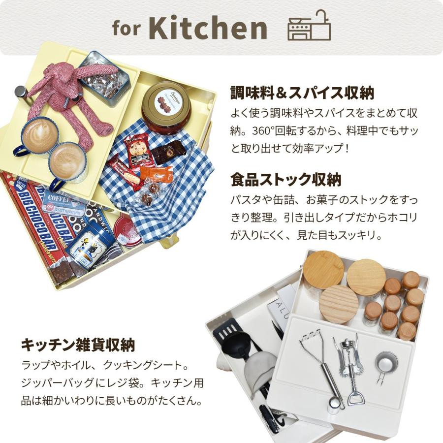 360回転ワゴン 4段 キッチンワゴン キャスター付き リビング収納 韓国スタイル ポップ 角型 プラスチック トロリーワゴン ラック ワゴン サイドワゴン_14