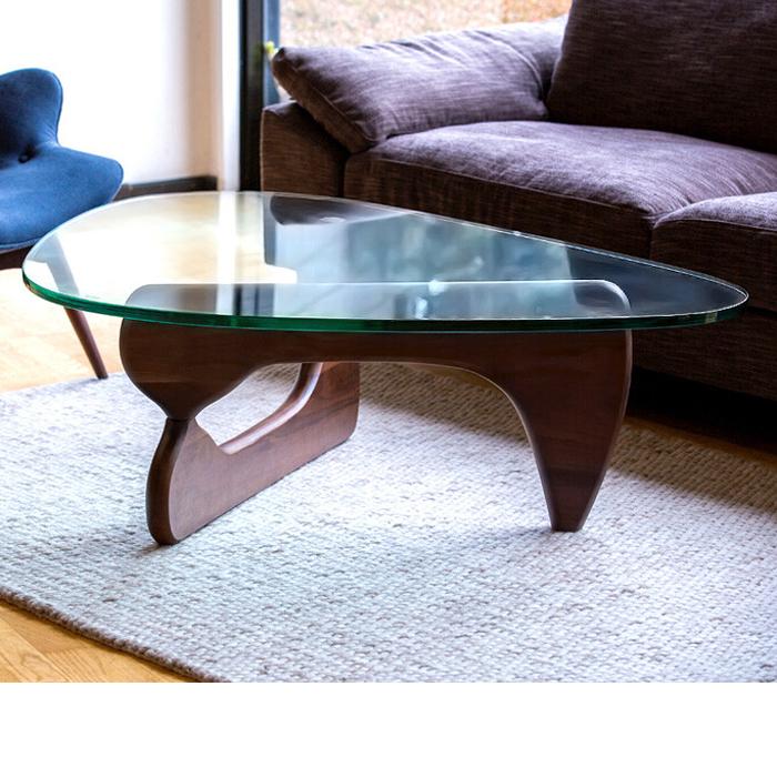 センターテーブル ノグチテーブル ウォールナット材 強化ガラス コーヒーテーブル イサム・ノグチ リプロダクト ジェネリック デザイナーズ E-comfort｜muratakagu｜03
