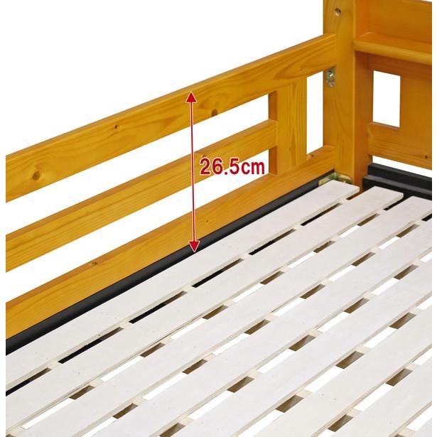 3段ベッド ベッドフレームのみ トライ3 フィンランドパイン 宮棚付