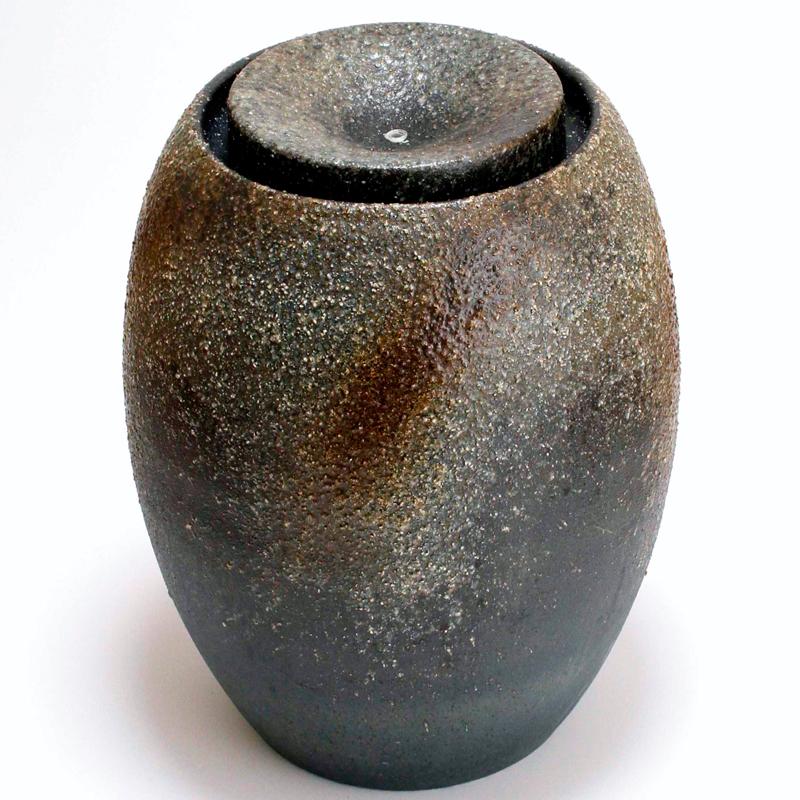 琴音 水琴窟 B-3 利休信楽 屋内用 室内用 青古信楽 φ330×H400mm