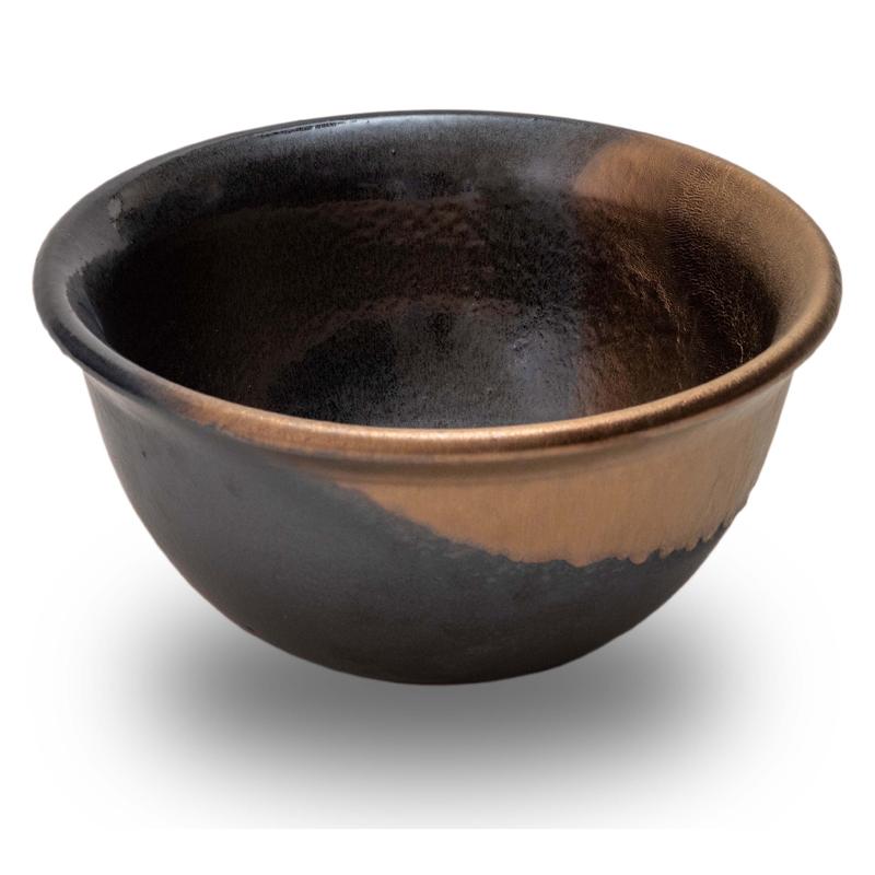 重蔵窯 利休信楽 水瓶 水鉢 蹲 つくばい MM-7014 12号金結晶 W350