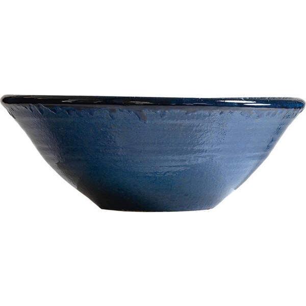 重蔵窯 利休信楽 手洗い鉢 031-40 濃藍 こいあい W400×D400×H135 重量5.2kg 信楽焼の画像