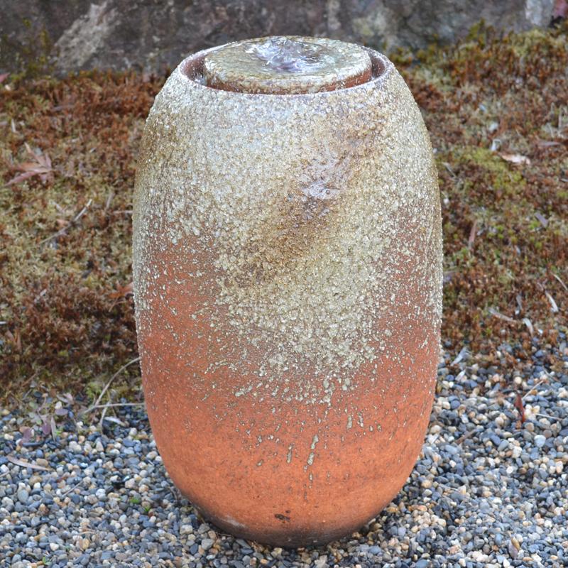 琴音 a.small 水琴窟 S-4 利休信楽 屋内用 室内用 火色古信楽 φ250