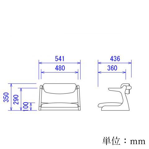 起立木工 キャスパーチェア2 CAチェア2 100B-BK 62326 座椅子