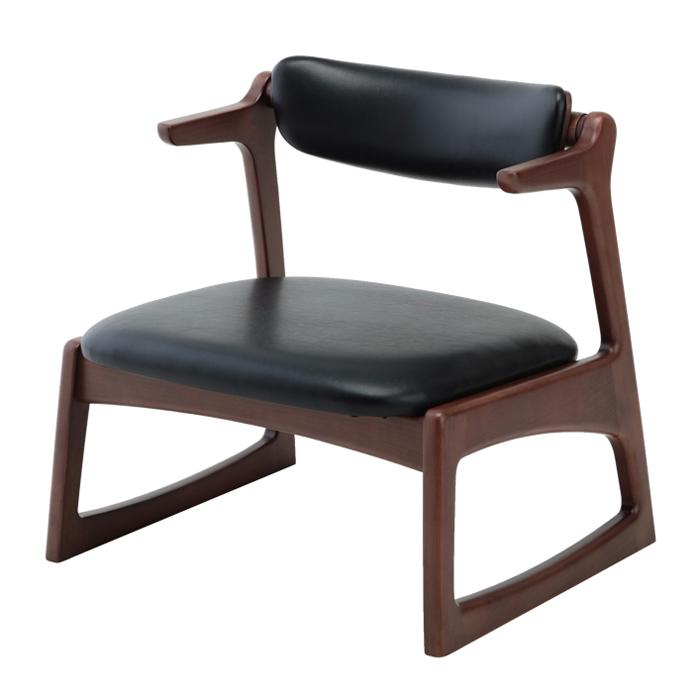 上品 高座椅子 リビングチェア 62325 300B-BK CAチェア2 キャスパーチェア2 起立木工 ユニバーサルチェア 和室 畳 背回転 長時間 PVC ビーチ天然無垢 座椅子、高座椅子