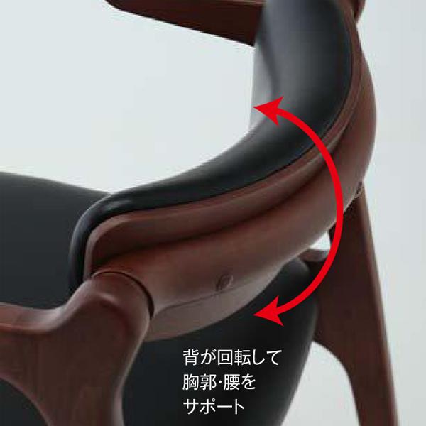 起立木工 キャスパーチェア2 CAチェア2 300B-BK 62325 リビングチェア