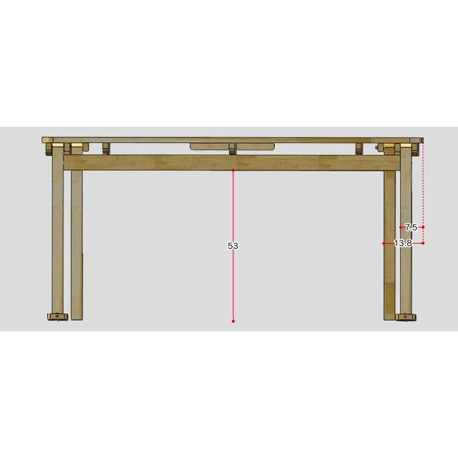 中居木工 木製折り畳みテーブル 自立式 高さ65cmタイプ 幅120×奥行80cm NK-2448_11