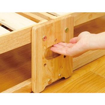 中居木工 折り畳み ひのきスノコベッド ロータイプ シングル 選べる