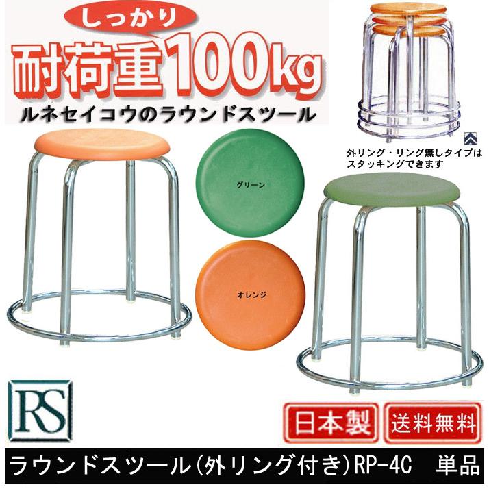 ラウンドスツール 外リング付き RW-4C 5脚入