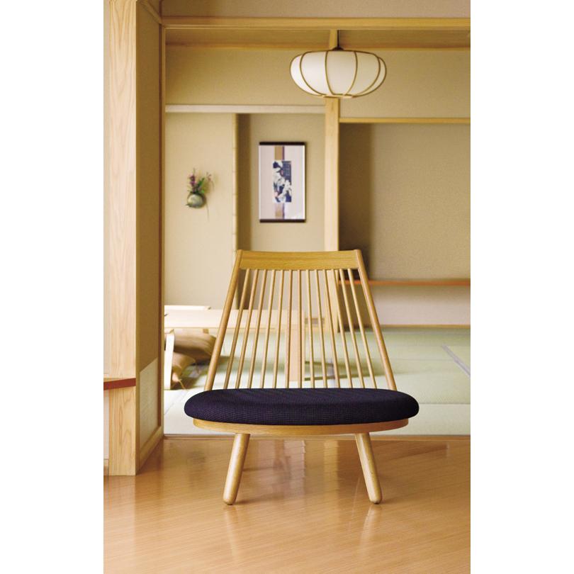 天童木工 スポークチェア S-5027NA-ST(あぐら椅子) 張地グレードV