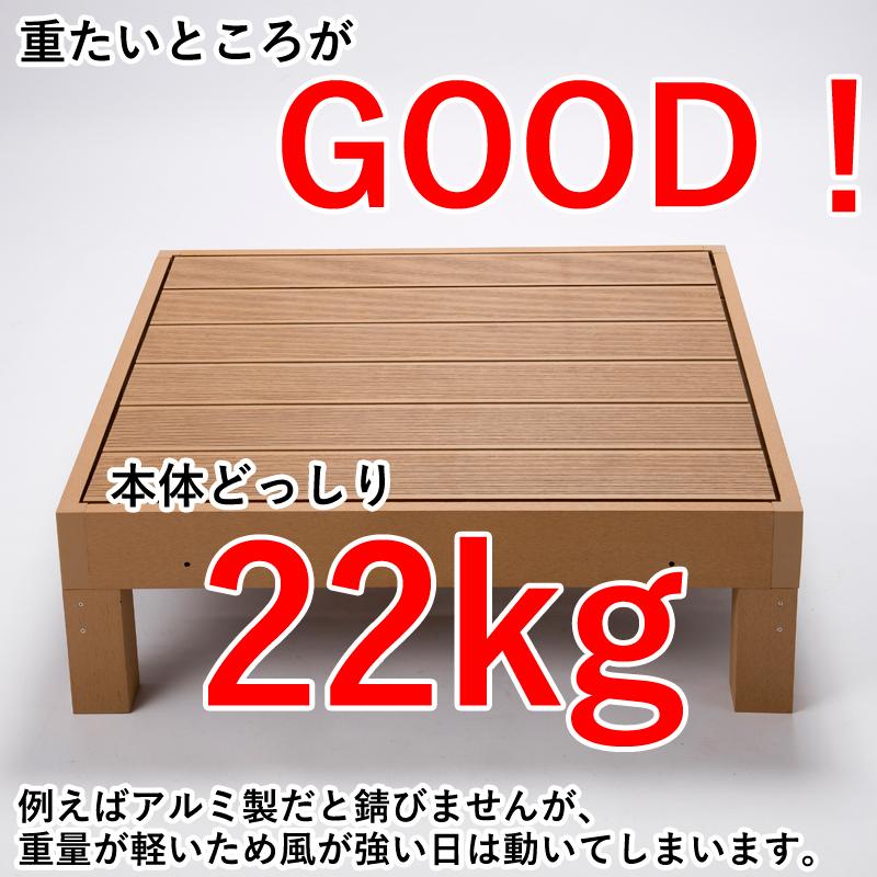 ウッドデッキ 人工木材 ウッド風 人工樹脂 人工デッキ テラス 縁台 庭先 腐らない 錆びない 2セット 本体2台  0.5坪 HP-900｜muratakagu｜07