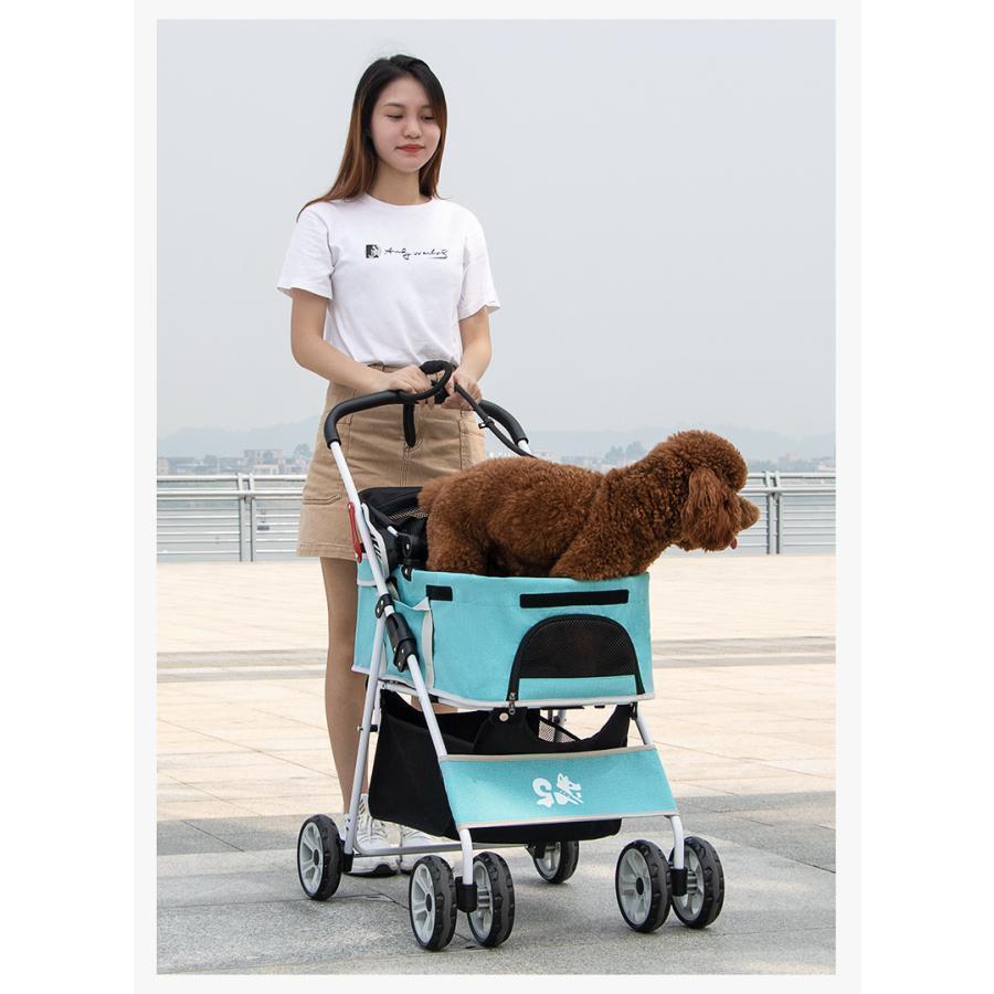 ペットカート 折りたたみ 取り外し可能 小さく畳める 犬 猫 多頭 ペットキャリー カート 25kgまで 中型犬 お散歩 おでかけ 約