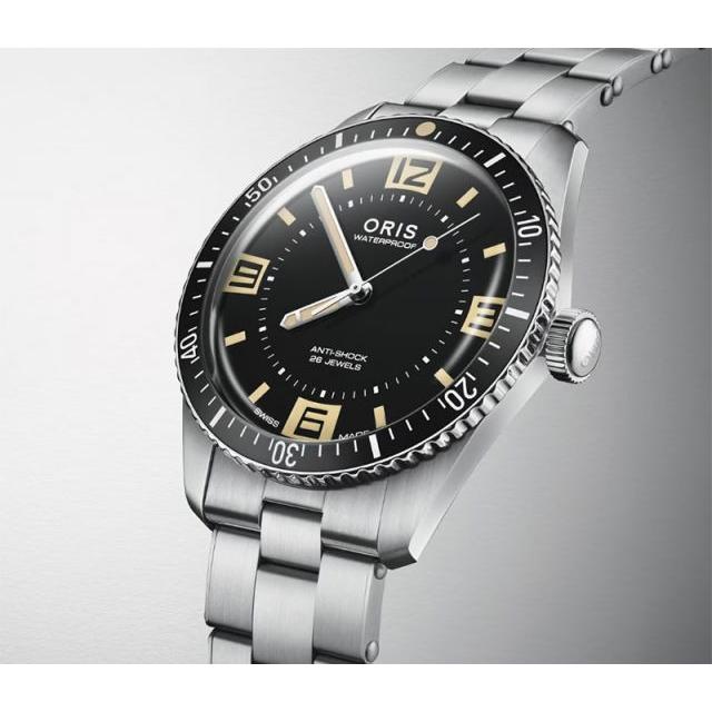 ✨ORIS✨オリス✨シルバー文字盤✨23JEWELS✨AUTOMATIC✨腕時計 DIVERS オリス腕時計ORIS オリス ダイバーズ65 60周年アニバーサリー
