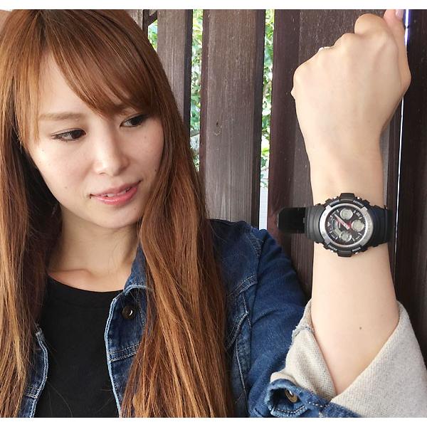 恋人達のGショック ペアウオッチ カシオ G-SHOCK BABY-G AW-590-1AJF BGA-250-1AJF 黒 ブラック 送料無料_3
