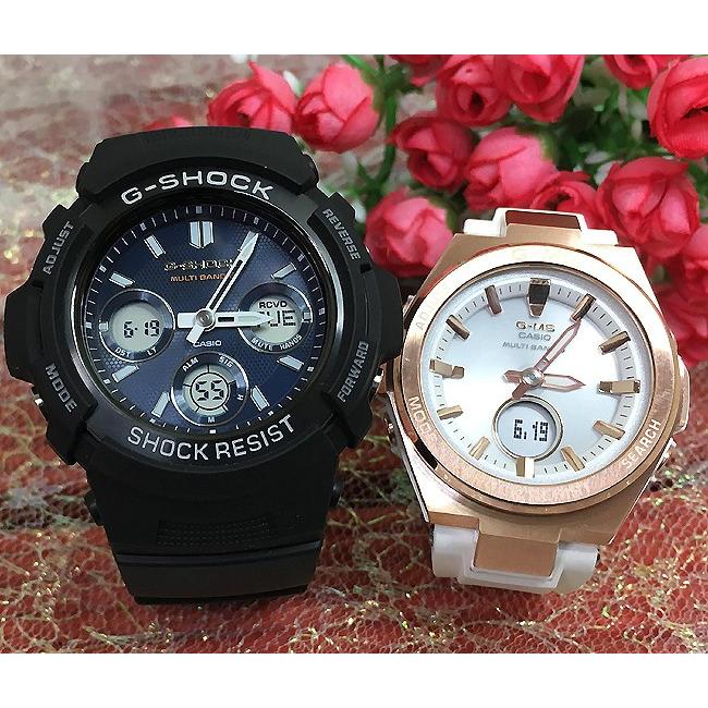 恋人達の Gショック ペアウオッチ カシオ 電波ソーラーG-SHOCK BABY-G AWG-M100SB-2AJF MSG-W200G1-7AJF 黒 白 送料無料 :AWG-M100SB-2AJF-MSG-W200G1-7AJF:Gショックペアウオッチ村田時計店 通販 恋人たちのGショックペア G-SHOCK BABY-G ペアウォッチ ペア腕時計 カシオ 2本セット gショック 電波ソーラー AWG-M100SB-2AJF MSG-W100-7AJF ラッピング無料