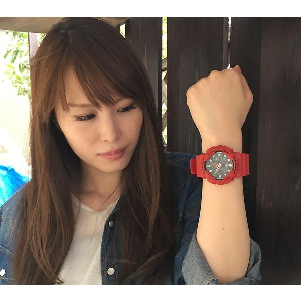 恋人達のGショック ペアウオッチ カシオ G-SHOCK BABY-G GA-100B-4AJF BA-110-7A1JF 赤 白 送料無料｜muratatokei｜04