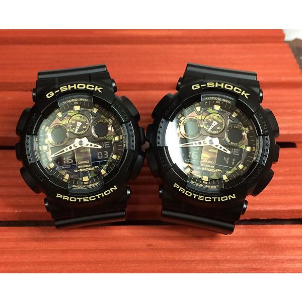 恋人達の Gショック ペアウオッチ カシオ G-SHOCK GA-100CF-1A9JF ブラック 黒 送料無料の画像