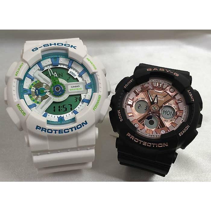 恋人達のGショック ペアウオッチ カシオ G-SHOCK BABY-G GA-110WG-7AJF BA-130-1A4JF 白 黒 送料無料｜muratatokei