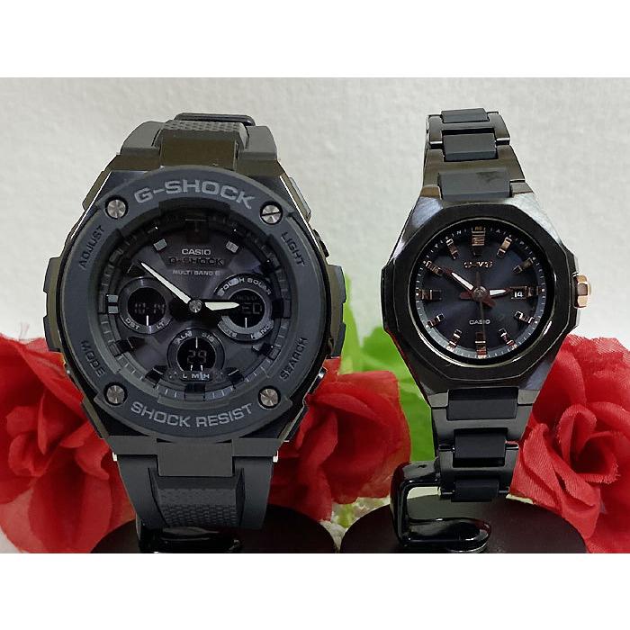恋人達のGショック ペアウオッチ カシオ G-SHOCK BABY-G 電波ソーラー GST-W300G-1A1JF MSG-W350CG-1AJF  黒 ブラック 送料無料 :GST-W300G-1A1JF-MSG-W350CG-1AJF:Gショックペアウオッチ村田時計店 - 通販 -