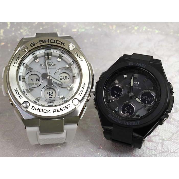 CASIO - 思われ人達のGぼうぜん自失 西洋ナシ携帯時計 カシオ G-SHOCK BABY-G 電磁波ソーラー GST-W310-7AJF MSG-W100G-1AJF 白 黒 貨物輸送無料 ペアウォッチ-ファッション