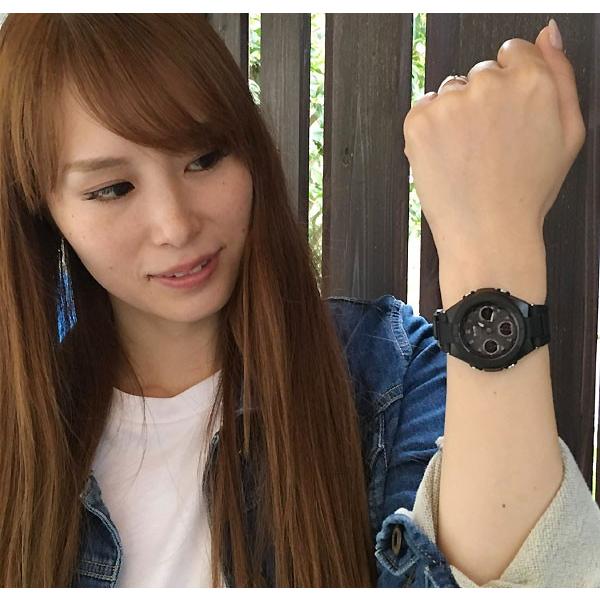 恋人達のGショック ペアウオッチ カシオ 電波ソーラー G-SHOCK BABY-G MTG-B1000-1AJF MSG-W100G-1AJF 黒 ブラック 送料無料の画像
