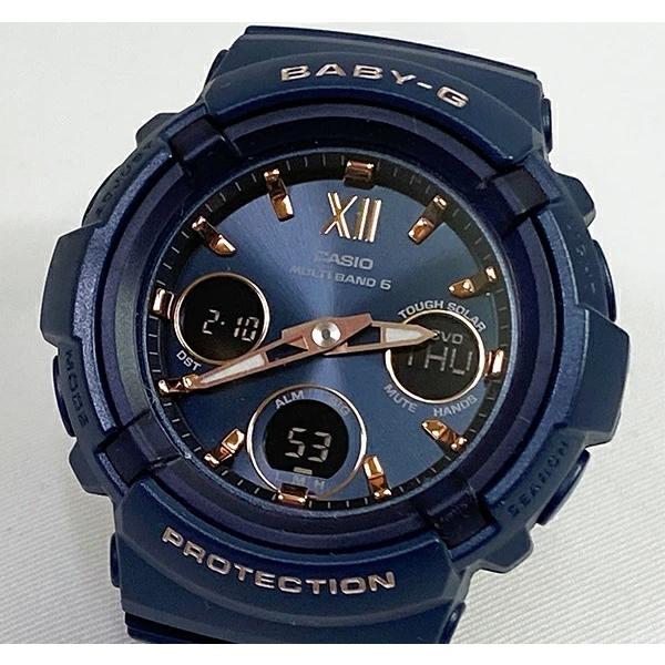 恋人達のGショック ペアウオッチ カシオ G-SHOCK BABY-G 電波ソーラー MTG-B3000B-1AJF BGA-2800-2AJF ブラック 黒 ネイビー 紺 送料無料の画像