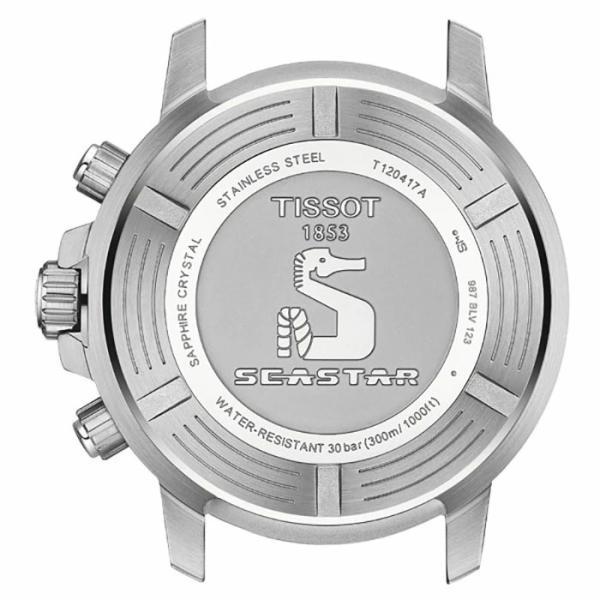 TISSOT ティソ シースター 1000 クロノグラフ T120.417.11.041.01 ブルー文字盤 クオーツ ケース径45.5ミリ 30気圧防水｜muratatokei｜02