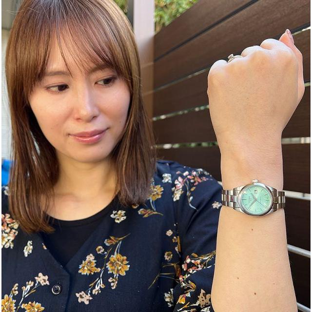 TISSOT ティソ T-マイ レディ オートマティック レディス腕時計 T132.007.11.091.00 ライトグリーン 文字盤 自動巻 ケース径29.3ミリ 最長48時間パワーリザーブの画像