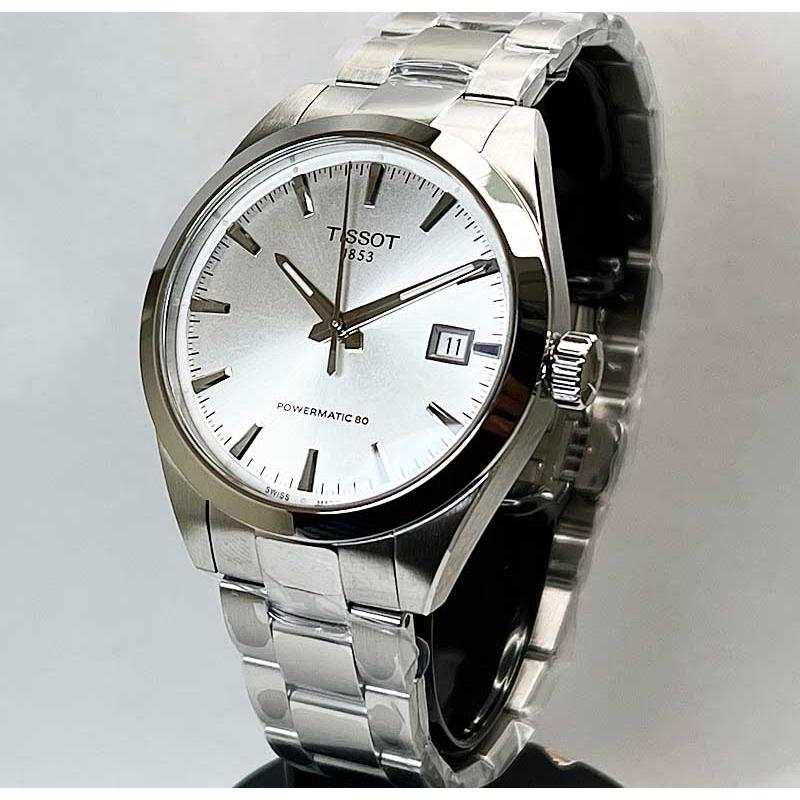 ティソ 腕時計 TISSOT ジェントルマン メンズ腕時計 GENTLEMAN  T165.807.11.031.00 メタル シルバー文字盤 自動巻 ケース径38ミリ パワーリザーブ最大80時間の画像