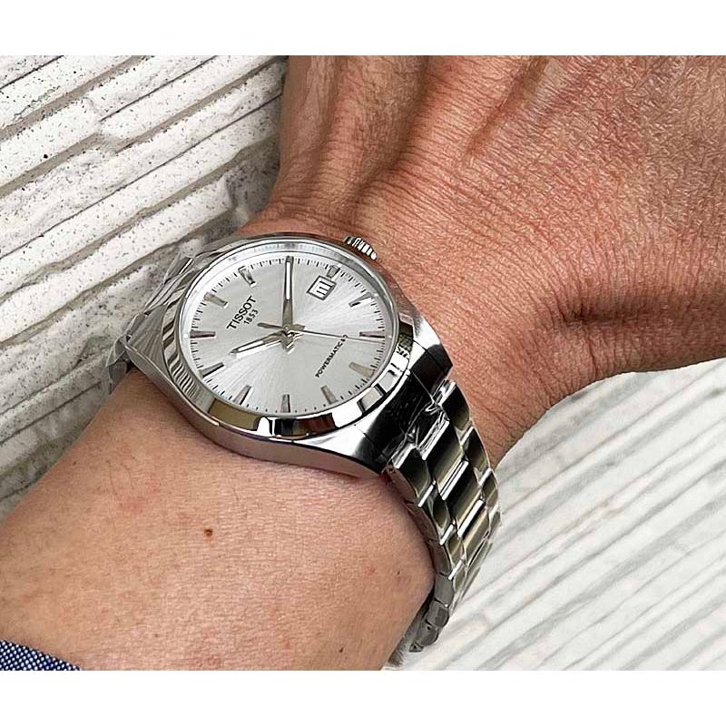 ティソ 腕時計 TISSOT ジェントルマン メンズ腕時計 GENTLEMAN  T165.807.11.031.00 メタル シルバー文字盤 自動巻 ケース径38ミリ パワーリザーブ最大80時間の画像