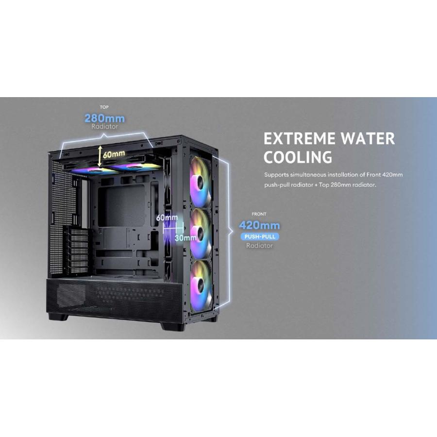 Antec アンテック 冷却型ミドルタワーPCケース ホワイト FLUX White