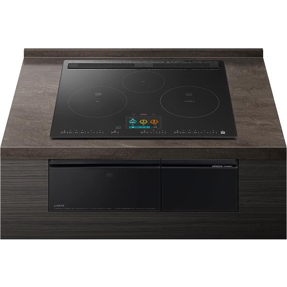 HITACHI 日立 HT-N2500KTF(K)ビルトイン3口IH「N2500Tシリーズ」オールメタル対応【幅60ｃｍ・単相200V】 HITACHI 日立 HT-N2500KTF(K)ビルトイン3口IH「N2500Tシリーズ」オール
