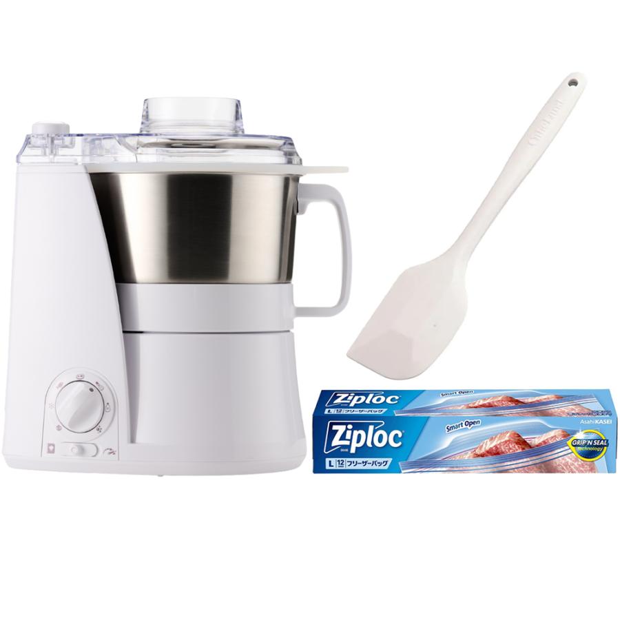 YAMAMOTO 山本電気 YE-MM24A-WH マルチスピードミキサー マスターカットプラス+ジップロックコンテナー+ヘラセット YAMAMOTO 山本電気 YE-MM24A-WH マルチスピードミキサー マスター