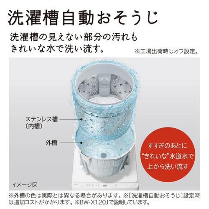 HITACHI 日立 【Aエリア限定配送】BW-V100J-W(ホワイト)　全自動洗濯機ビートウォッシュ【洗濯・脱水容量10kg】の画像
