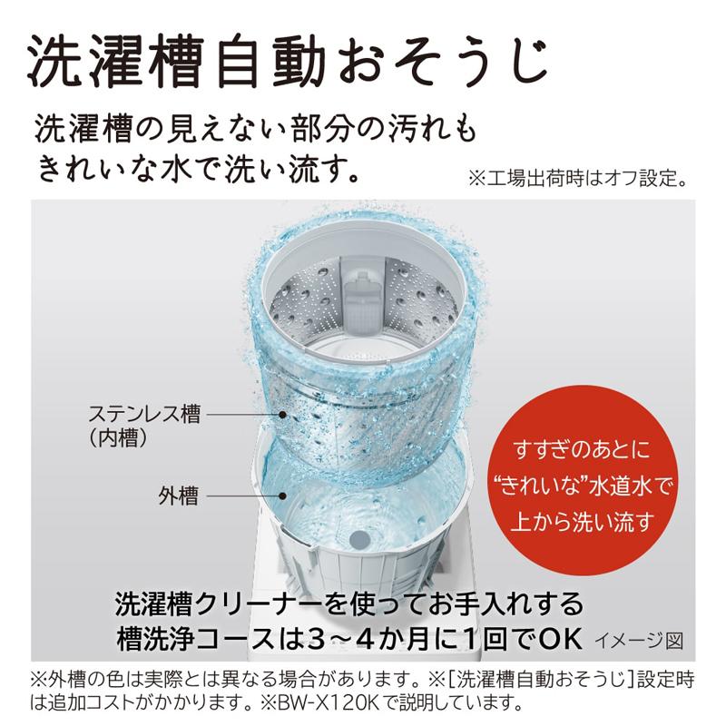 HITACHI 日立 【Ａエリア限定配送】BW-V100MR(W)全自動洗濯機ビートウォッシュ(洗濯10kg)の画像