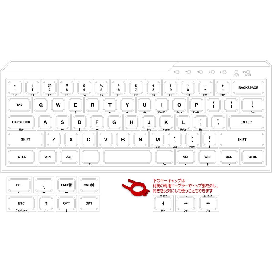 ダイヤテック FILCO Majestouch MINILA-R Convertible 赤軸 英語配列