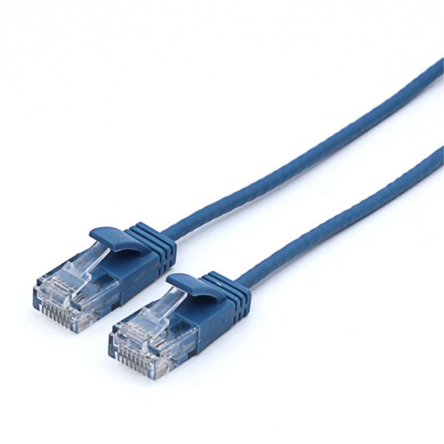 日本トラストテクノロジー Cat6A スリムLANケーブル 15.0m ブルー