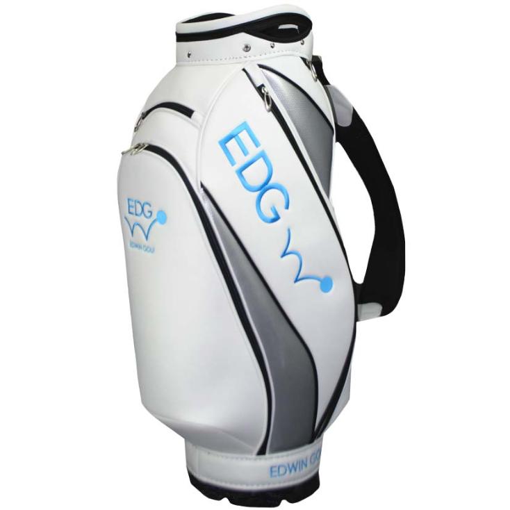 【美品】クリーブランド キャディバッグ 6分割カート型 ホワイト LEZAX/レザックス EDWIN GOLF 9.5型キャディバッグ 【ホワイト】 EDCB