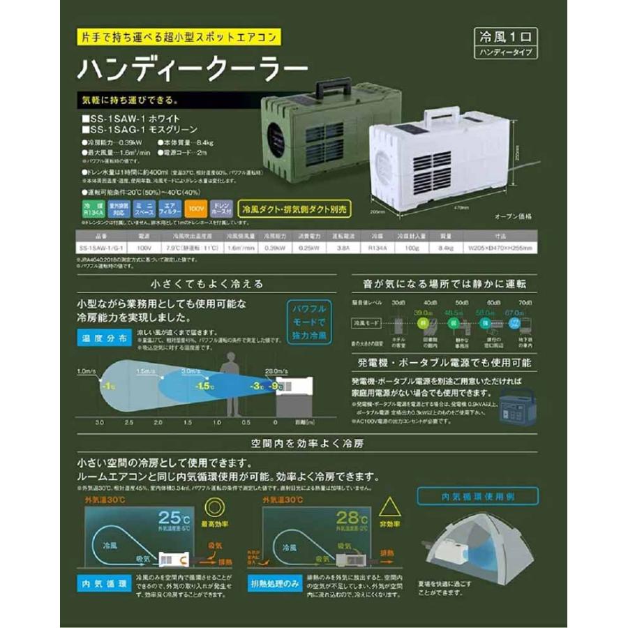 Suiden スイデン 【代引き不可】 超小型スポットエアコン ハンディー