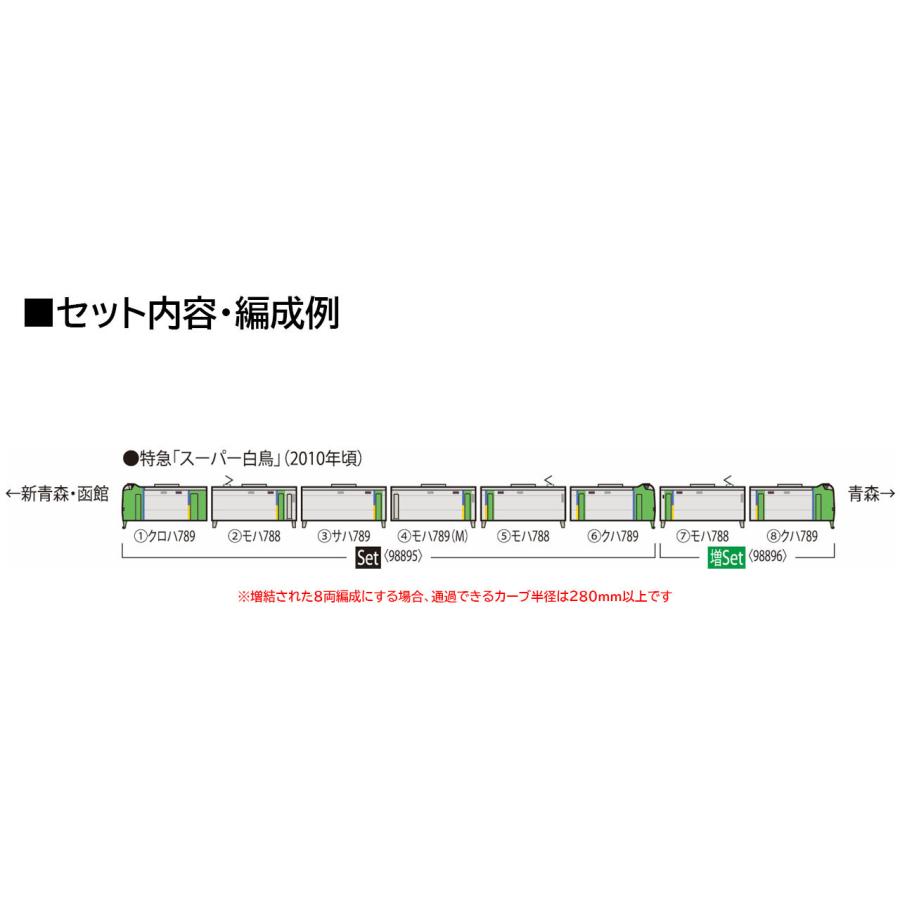TOMIX トミックス JR 789-0系特急電車（スーパー白鳥）増結セット