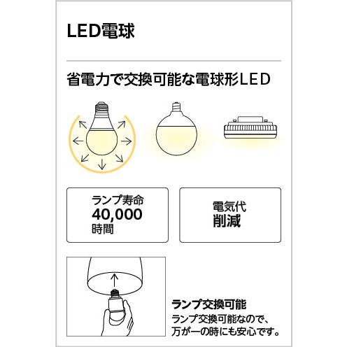 ODELIC オーデリック WF300WR　シーリングファン灯具［乳白セードタイプ・5灯］ 温白色　〜6畳 マットシルバー色_3