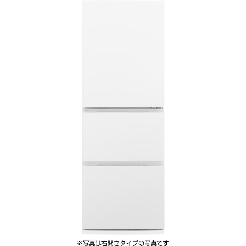 【5年間延長保証込】Panasonic パナソニック 冷蔵庫 左開き3ドア 326L ESタイプ NR-C33ES2L W「Aエリア限定配送」の画像